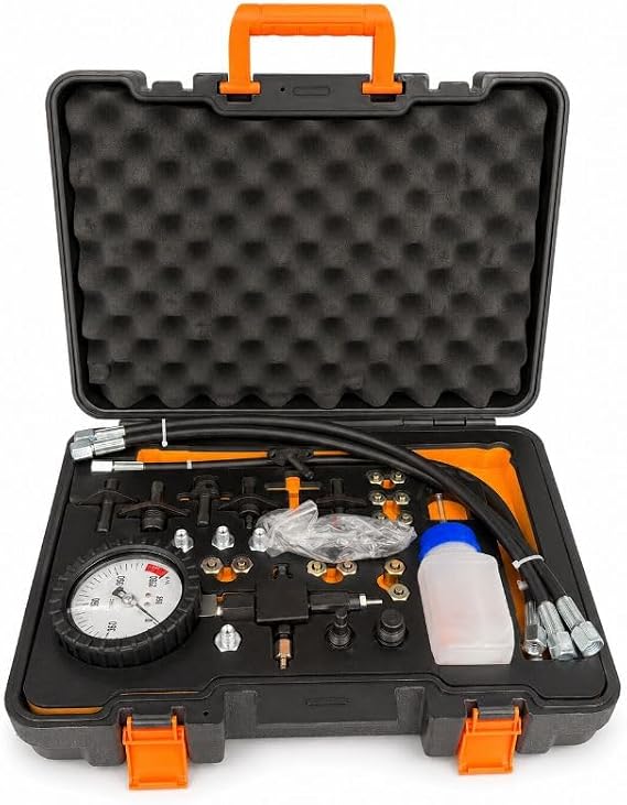 Diesel Compression Tester Kit – Common Rail High Pressure Diagnostic Tool with Injector Pipe Blanks