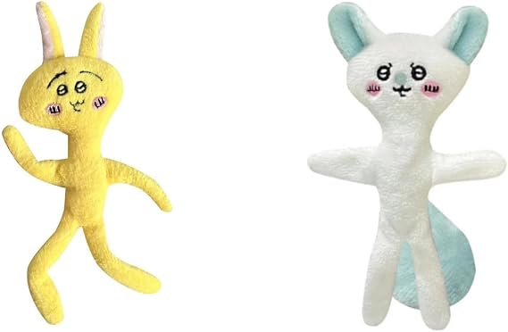 Chikawa Plush, Ugly Plush Soft Figure Twistable Plush Doll Poseable Funny Anime Plushies Stuffed Decoration for Fans L