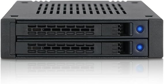 ICYDOCK ExpressCage 2 x 2.5" SAS/SATA SSD or HDD Removable Case 3.5" Bay | MB742SP-B