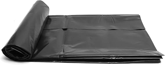 Rubber Pond Liner HDPE Durable Pond Lining Impermeable Membrane, 0.12mm Thick Flexible Pond Skins for Streams Fountains and Waterscape 1x6m 3x4m 4x6m 5x8m(6.5x8.3ft)