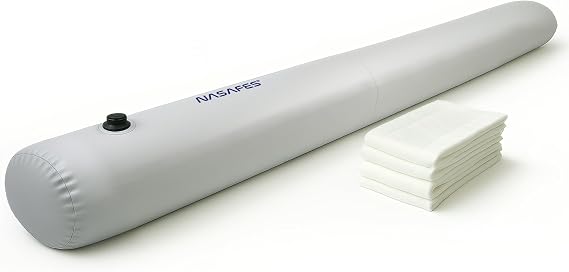 Water Filled Flood Barrier Tube & Aqua Seal Band, 2-in-1 Long Flood Protection Kit, Sandbag Alternative for Heavy Rain and Driveways, Reusable Water Tube Barrier 10ft