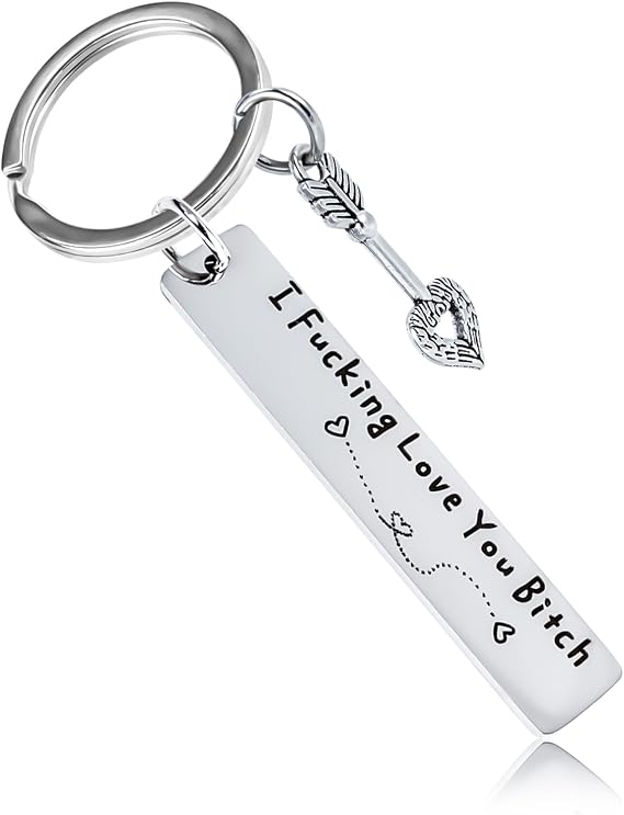 Teniinet Best Friend Keychain for Women, Stainless Steel Key Chain