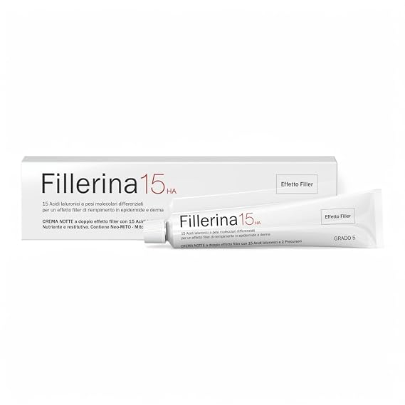 Fillerina 15HA Anti-Aging Night Cream Wrinkle Treatment for Face Grade 5 50ml