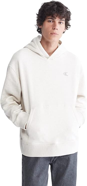Calvin Klein Men's Fleece Hoodie Logo Pop Over Sweatshirt