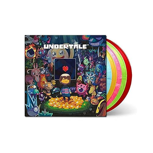Undertale Complete Soundtrack Exclusive Multi Colored Marble x5 Baby Blue, Yellow, Magenta, Lime, Red