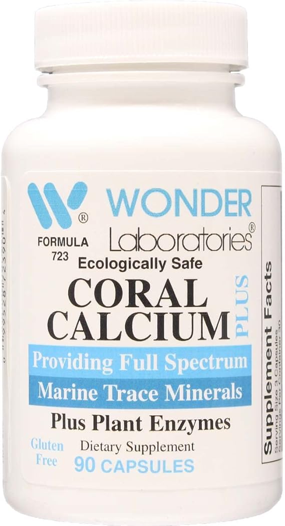 Wonder Labs Coral Calcium 2500 Mg Pure Coral Calcium Providing Full Spectrum Marine Trace Minerals, Economically Friendly and Celsium Free - 90 Capsules