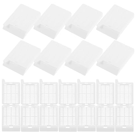 IMIKEYA 200pcs White Tissue Embedding Cassettes with Cover Square Hole Design for Easy Draining for Histology and Tissue Culture Processing