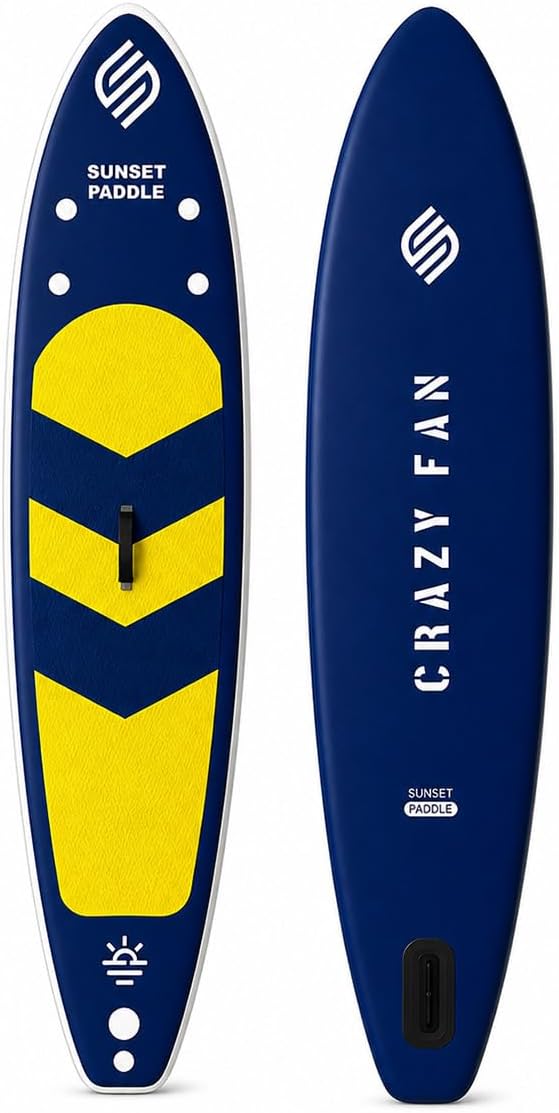 Crazy Fan Sarı Lacivert Şişme SUP Board/Paddle Board 320 cm