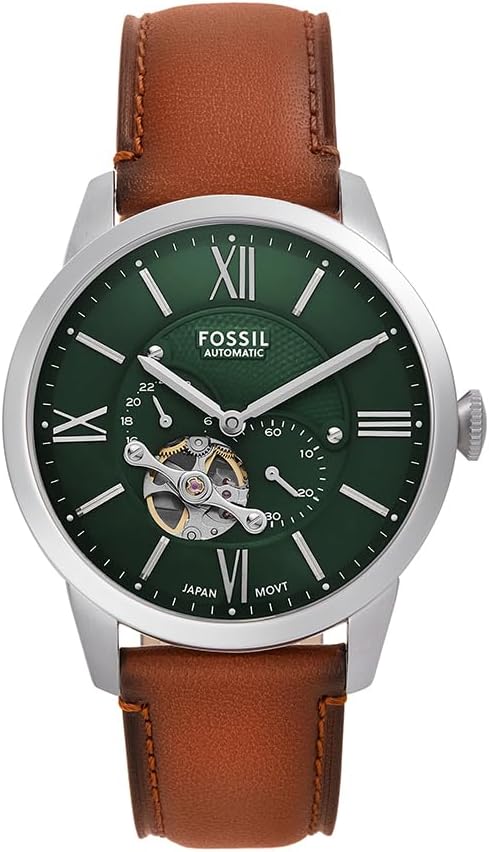 Fossil Townsman Watch for Men, Mechanical Automatic Movement with Stainless Steel or Leather Strap