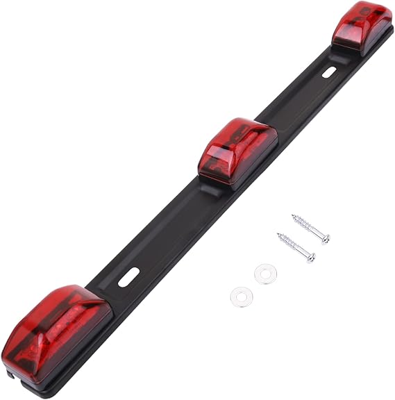 Red LED Marker Bar, 3 Lights 9 LED Trailer Clearance ID Bar for Truck Boat