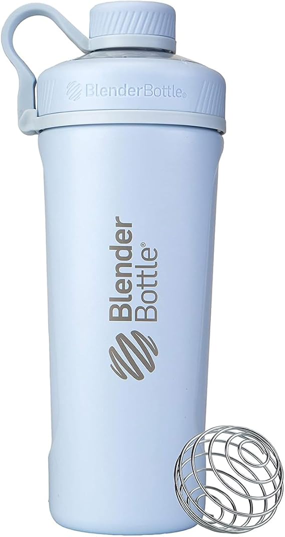 BlenderBottle Radian Stainless Steel Shaker Bottle 26 oz Matte Arctic Blue