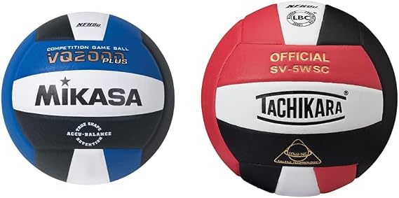 Mikasa Micro Cell Volleyball and SV5WC Red, White and Black Volleyball Bundle