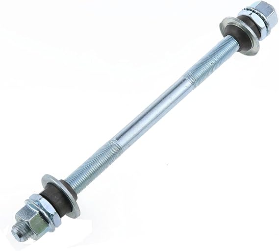 185MM Bike Axle Bicycle Multiple Speed Rear Hub Axle 3/8Inch Silver -1PCS