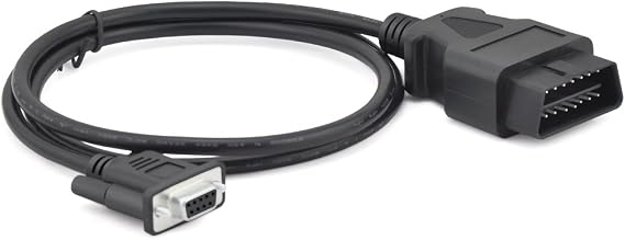 iKKEGOL 1M 3.3ft DB9 Serial RS232 Female Port to Male OBD2 OBDII 16 Pin OBD Cable Adapter Diagnostic Extension Cord Connector (DB9 to OBD Cable)