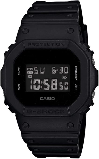 Casio Men's DW5600BB-1 Black Resin Quartz Watch with Digital Dial