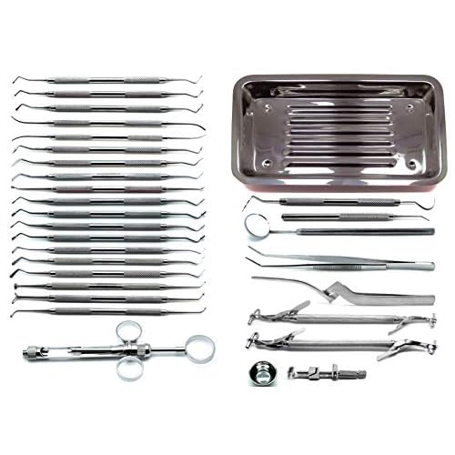 Dental Amalgam & Composite Tray Setup Stainless Steel Instruments Set of 30