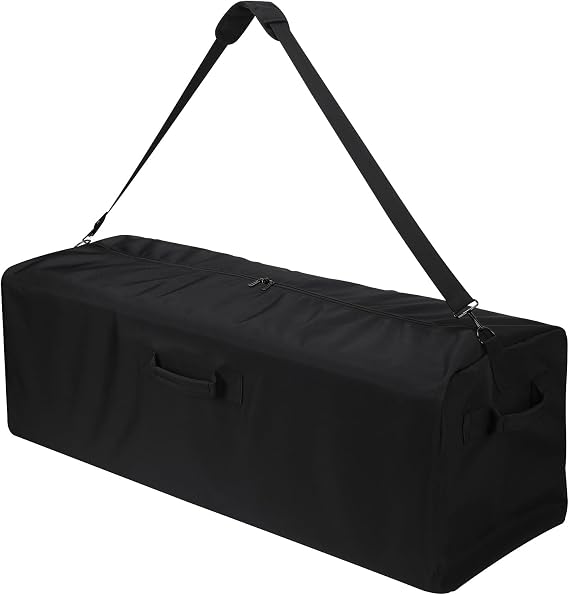 ZZY 150L Extra Large Duffle Bag Lightweight - 42 Inch Oversized Holdall, Long Equipment Storage Bag for Travel, Outdoor, Camping, Sport (Black)