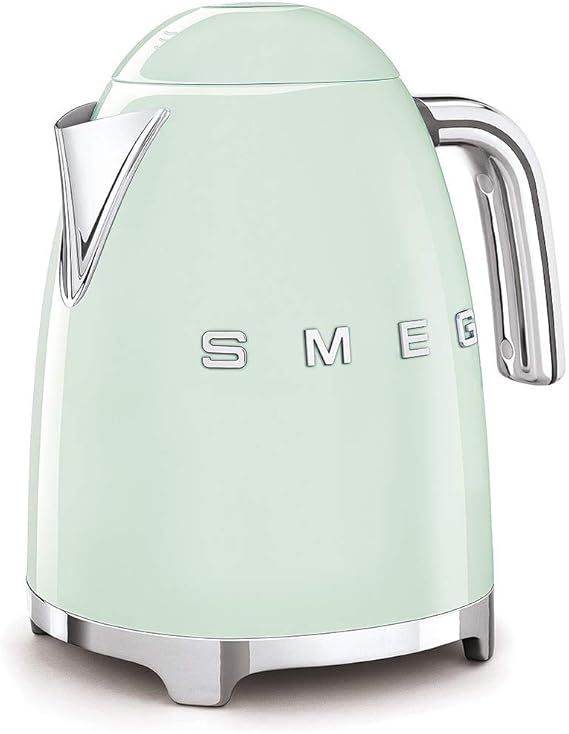 SMEG 50's Retro Style Electric Water Kettle with Automatic Shutoff, Removable Base, and Water Indicator, KLF03PBUS, Pastel Green