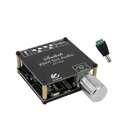 DollaTek 20Wx2 Stereo bluetooth Digital Power Amplifier Board Module Dual Channel 360° Stepless Tuning Board - With Case