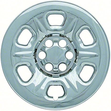 Set of 4 Chrome Wheel Skin Hub Covers With Center For Frontier 15x6 Inch 6 Lug Steel Rim - Part: IMP/71X