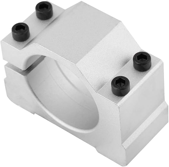 Jeanoko 52/65mm Strong Cast Aluminum Motor Bracket Clamp for CNC Engraving Machine, Smooth Surface, Great Replacement for CNC Part, for 3D Printing, Cast Aluminum 1 Quantity (52MM)
