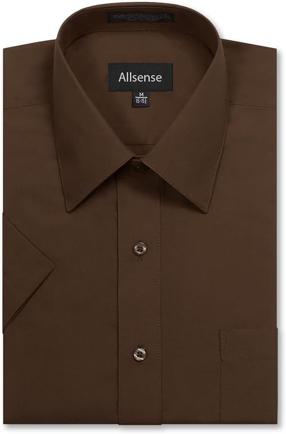 Allsense Men's Regular-Fit Short-Sleeve Dress Shirt