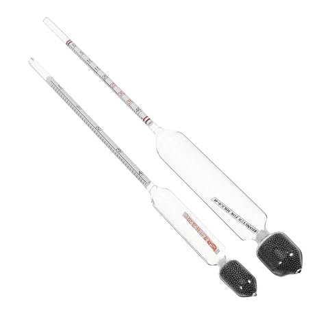 GLEAVI 1set Lactometer Hydrometer for Measuring Sugar Content Glass Tool for Accurate Liquid Testing for Syrups Beverages and Dairy Products