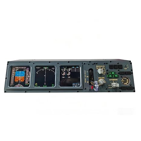 XMalNexity B737 MIP Desktop Simulator Panel with Built-In PFD ND Display, 1:1 Scale Metal Housing Engraved Acrylic, Landing Gear Auto-Brake Backlit, PMDG737 Zibo737 MSFS 2020 2024 X-Plane