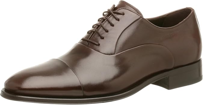 Bruno Magli - Mens Maioco Oxfords, Italian Leather Lace-Up Dress Shoes, Formal Shoes with Cap Toe Style