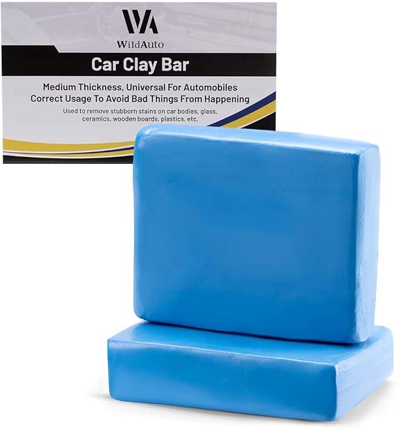 WildAuto 2Pcs Clay Bar Car Detailing Clay, 2 x100g Auto Magic Clay Bar with Cleaning and Adsorption Capacity for Car, Glass