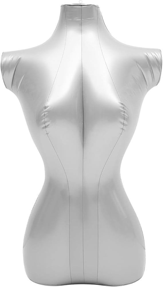 Female Mannequin Torso, 27'' Height Inflatable Half Body Model Shirt Form Display Soft Body Clothing for Upper Body Clothing Window Display Props