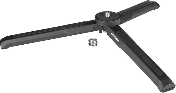 MINIFOCUS Aluminum Mini Tripod, Tabletop Handheld Tripods with 1/4'' and 3/8'' Screw, Portable Mini Travel Stand, Phone Holder for Gimbal Stabilizer DSLR Camera and Monopod