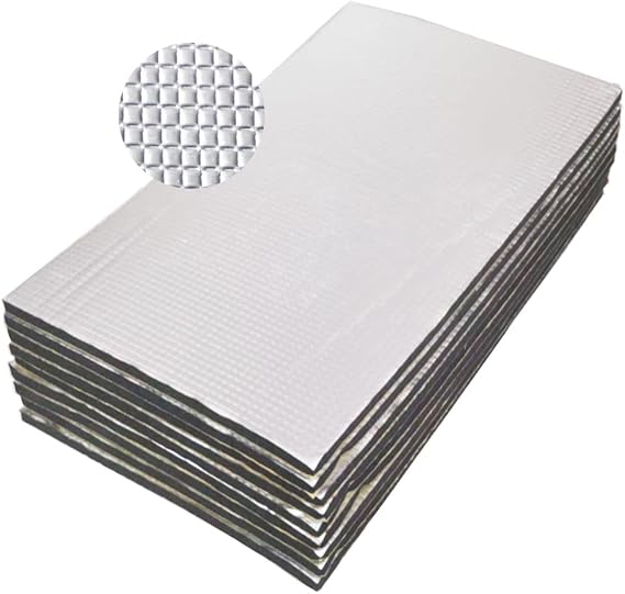 Heat Sound Deadening Insulation Mat-394mil 17.2sqft Car Sound Deadening Mat,Automobile Insulation Sound Deadener for Car Hood Trim Roof Door (394mil/9.8"x15.7"(16 pcs/17.2sqft))