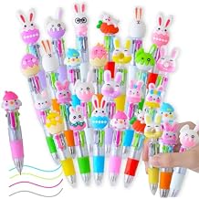 24PCS Mini Multicolor Pens Kids Easter Basket Stuffers for Boys Girls, 4-in-1 Colors 0.5mm Bunny Ballpoint Pens Easter Gifts for Kids Party Favors Treat Bags Fillers