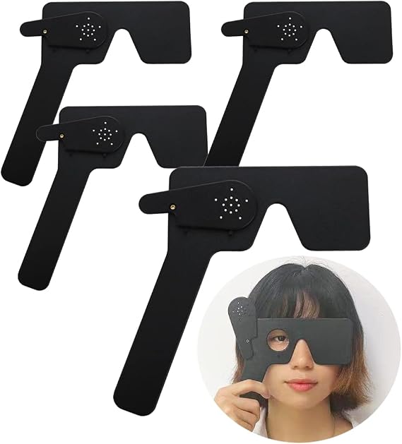 4 Pcs Ophthalmic Eye Occluder for Ophthalmologists Orthoptists Optometrists Eye Exam Tool (Black)