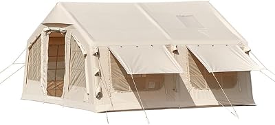 ASSYA Large Camping Cabin Inflatable Glamping Tent Oxford Camping Tent Integrated Air Column, Easy to Build, Stable and Safe