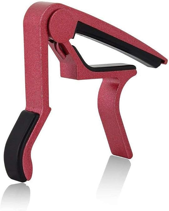 Guitar Capo Single-handed Guitar Capo Guitar Accessories for Electric and Acoustic Guitars Ukulele Banjo Folk Guitars and Mandolin Red 1 Pcs