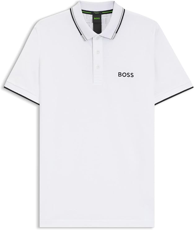 BOSS Hugo Mens Paddy Pro Contrast Stripe Regular Fit Logo Polo Shirt