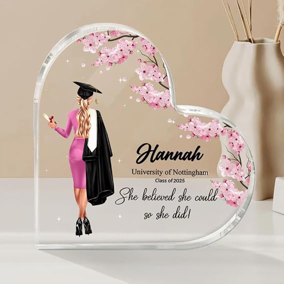Custom Graduation Plaque - Personalized College Graduation Gifts, Graduation Gifts Customized for Her, Unique Graduation Personalized Keepsake, Graduacion 2025 Personalizada, Custom Acrylic Award - 4