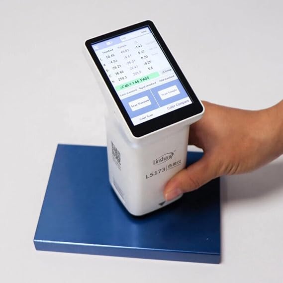 LS173 Portable Colorimeter D/8 Geometry Touch Screen Color Analyzer with Bluetooth & USB, Full Spectrum LED, SCI Mode, for Paint, Coating, Plastic, Textile Color Measurement