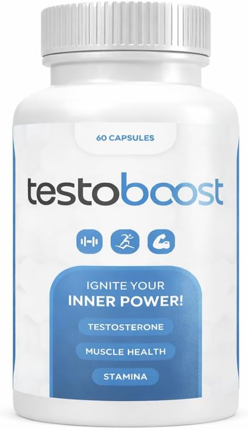 Testoboost - Natural Testosterone Support Supplement for Men - 60 Capsules - Natural Male Enhancing Supplement - Boost Energy, Strength & Vitality