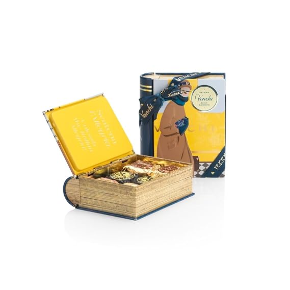 Venchi Vintage Mini Book with Assorted Chocoviar 4.09 oz - Great Gift Idea- Gluten Free