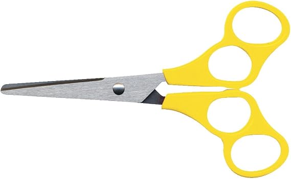 School Smart V-Shape Blunt Tip Training Scissors, 5 Inches, Stainless Steel Blade - 084840