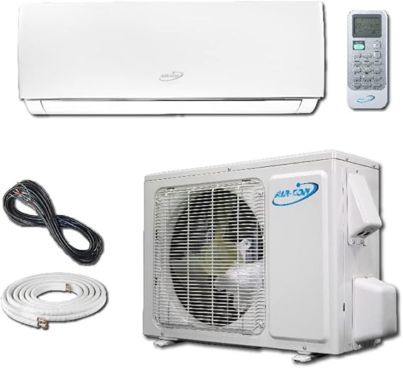 Aircon 12000 BTU Mini Split Air Conditioner Ductless AC/Heating System - 17 SEER - 15 Lineset & Wiring - 100% Ready to Install
