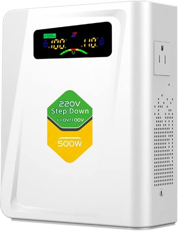 Toroidal Step Up Down Transformer Voltage Converter for Homeuse DC Power Supply Current Stabilizer Lab Phone(500W(220 to 110 100))
