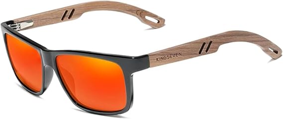 KINGSEVEN Design Men Glasses Reinforced Hinge Wood Handmade Temples Sunglasses Polarized Lens Women Eyewear Sun Glasses