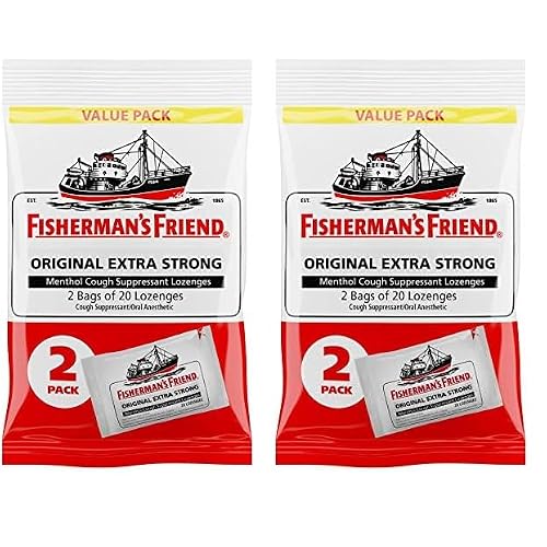 Fishermans Friend Fishermans Drops 40ct, Original Extra Strong, 40 Count Pack of 2