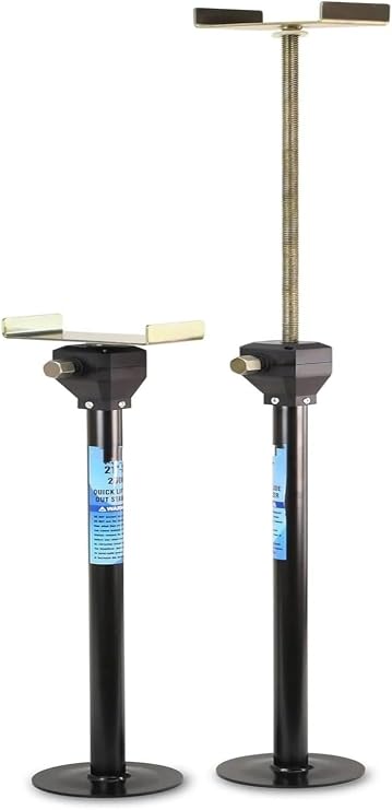 Car Jacks Floor Jack 2 Heavy Duty Quick-Lift RV Slide Out Stabilizer Jacks 5000lbs Adjust 26"-49"