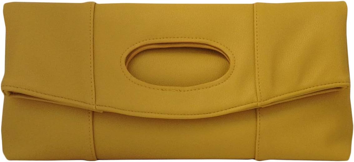JNB Synthetic Leather Fold Over Clutch