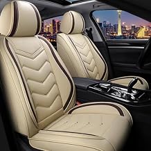 CTDS Car Seat Covers for Ford Mustang 2000-2026, Stylish Sport Seat Cover, Premium Nappa Leather Car Seat Cover. Automobile Seat Covers Sets.(Standard 2 Seats/Beige)